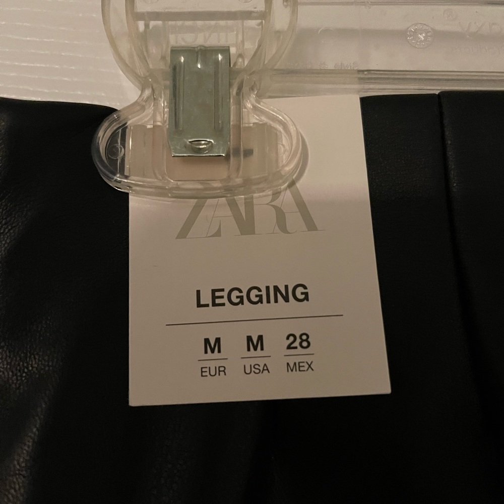 Zara faux leather flared pants